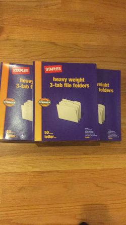 New 3 boxes of file folders
