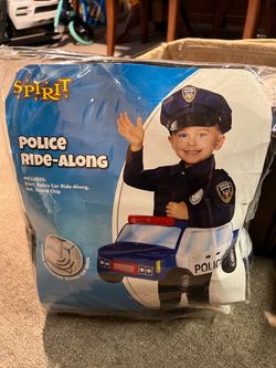 Ride-on police car costume (size 3T) for toddlers