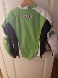 SPEED AND STRENGTH THROTTLE BODY WOMANS TEXTILE JACKET GREEN/BLACK SIZE L Women Thumbnail