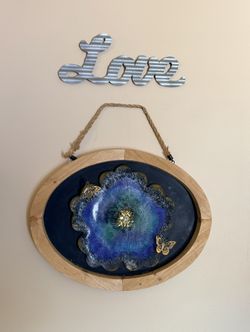 ✨ One-of-a-Kind Resin Flower Wall Art – $95 ✨