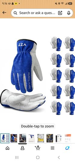 Leather work gloves