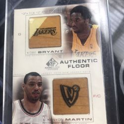 2001 Authentic Hardwood Floor/ Lakers/ Nets Kobe/ Kenyon
