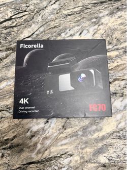 Ficorella FC70 4K Dual Channel Dash Cam Rear Camera Kit 3" LCD Wired