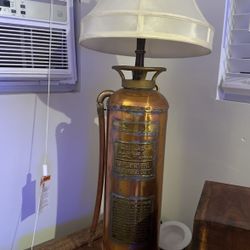 Antique  Vintage Fire Extinguisher Lamp