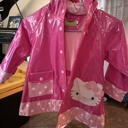 Hello Kitty Raincoat Toddler Size 3T