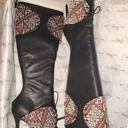 Womens Opened Toe Boots 