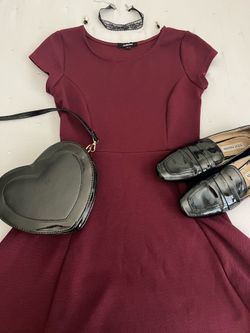 Burgundy Mini Dress 🤍