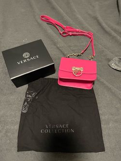Versace Pink Leather Crossbody Bag