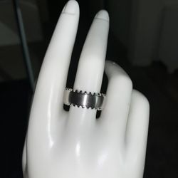 Sz 8,or 11 New Blackjack Mens Stainless Steel Ring