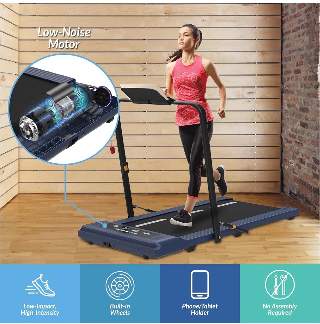 Treadmill Under Desk Foldable 400 Lb Capacity