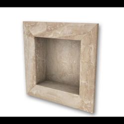 FlexStone 17 in. x 17 in. Square Recessed Shampoo Caddy in Alaskan Ivory