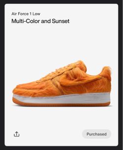 Air Force 1 Low ‘Tale Orange Pony Hair’                             Size 9.5 In Men