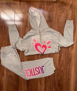 Justice Gray Hoodie & Jogger Set