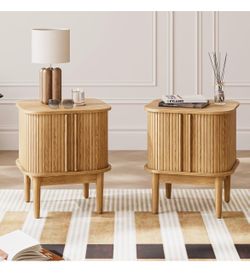 2 Fluted Nightstand