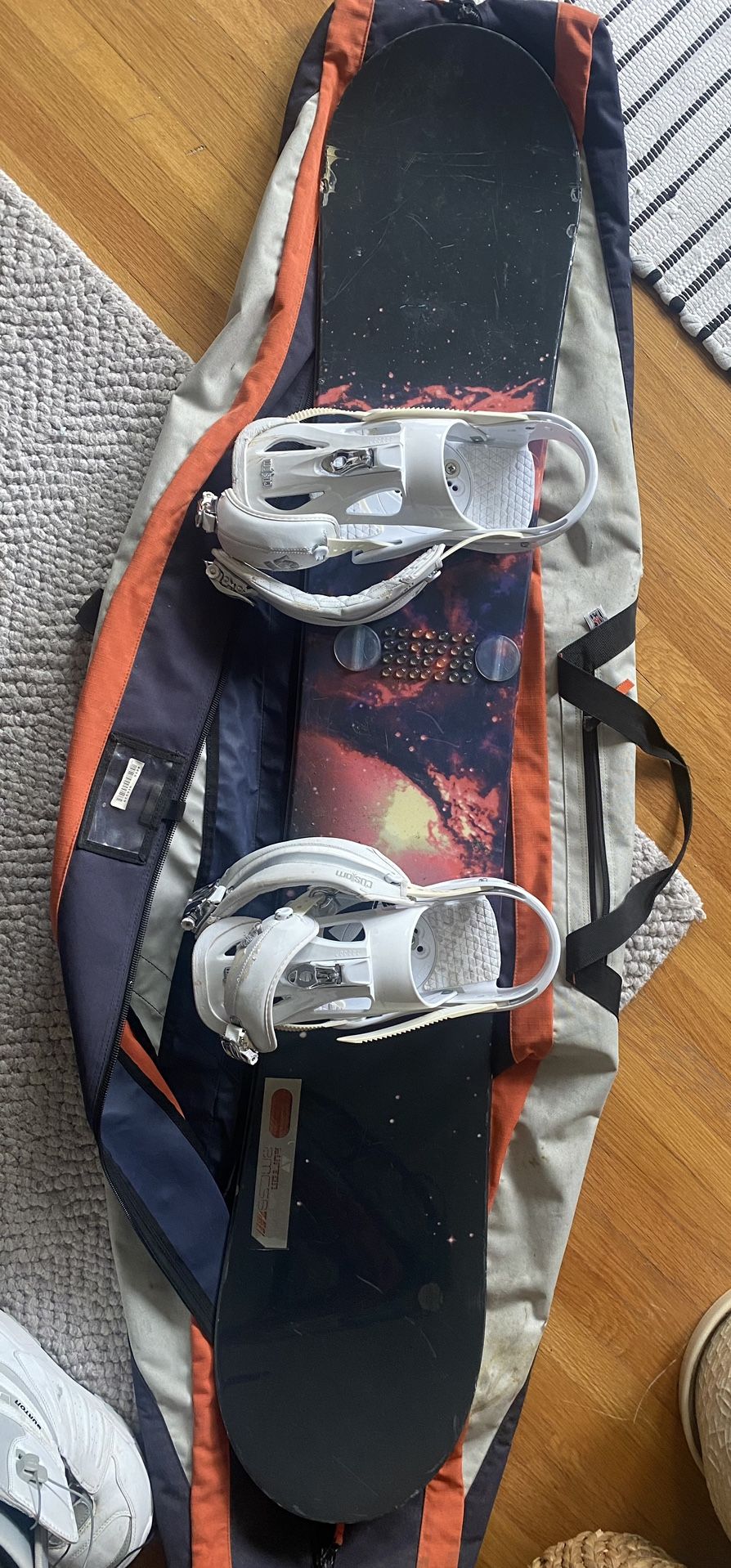 Burton Snowboard, Boots And Bag