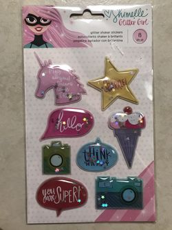 New Shimelle Glitter girl stickers