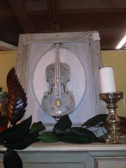 Framed Violin Artwork