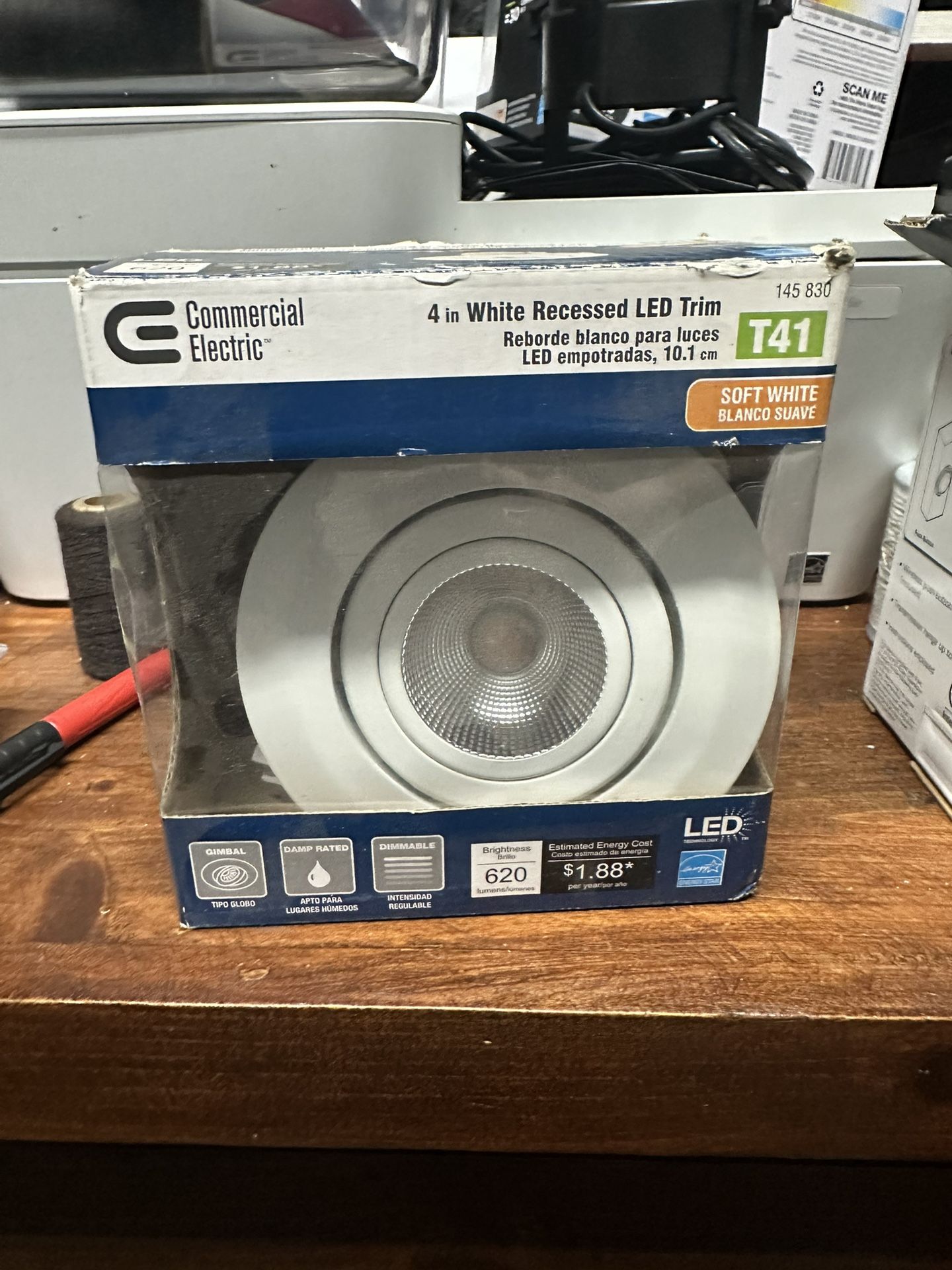 4 In White Recessed LED Trim