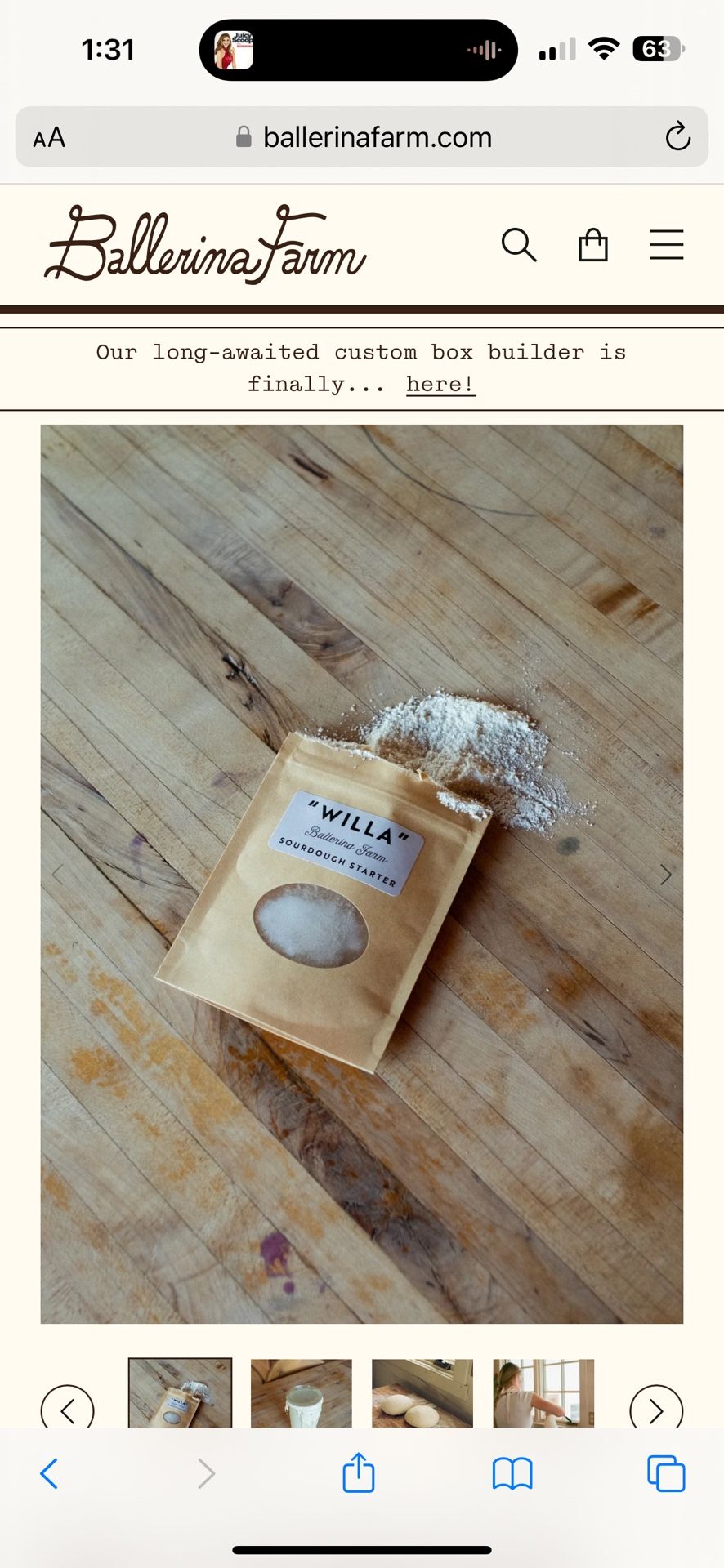 Ballerina Farms Sourdough Starter