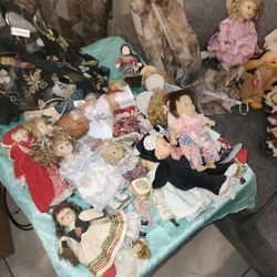Large Porcelain Doll Collection 