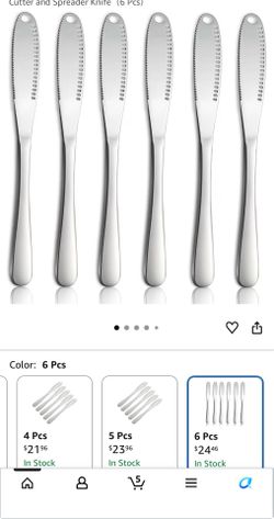 6 PCs Butter Knife Spreader