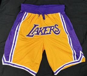 LAKERS Yellow Shorts XL 2XL Home Gold Lebron Kobe