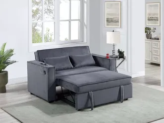 Brand New Grey Convertible Sofa Sleeper