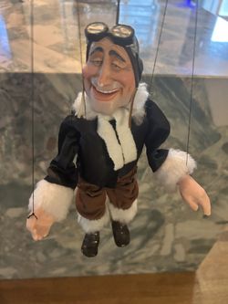 Glass Marionette Make Puppet.  The Man Is 11 X 6. Great Condition