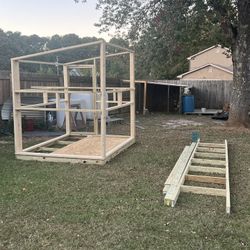 Wooden Structure, Hunting Blind, Greenhouse, Or Shed