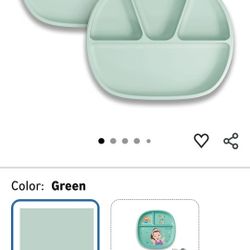 New NUK Silicone Baby Suction Plates Reduce Spills Microwave Dishwasher Safe BPA Free *Great Bridge*