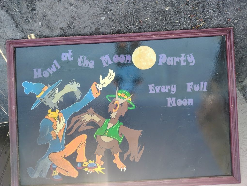 This Old Painting is From The Old Hoot And Howl Bar