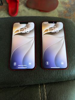 2 UNLOCKED iPhone 13 RED 128gb