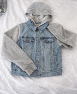 Boys Denim Jacket with Hood – Size M