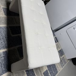 White Cushioned Bench