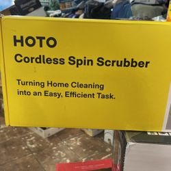 Cordless spin  scrubber 
