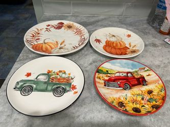 4 fall harvest plates