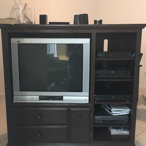 Tv wood stand