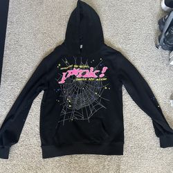 BLACK AND PINK SP5DER HOODIE