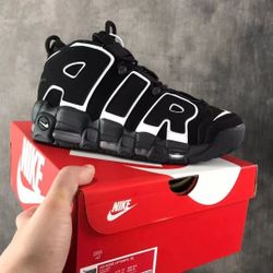 Nike Air More Uptempo Big air Pippen Panda Mid-top Retro Basketball Shoes Men's & Women's