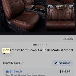 Tesla Model 3 2022 - Dark Brown Seat Cover NEW 