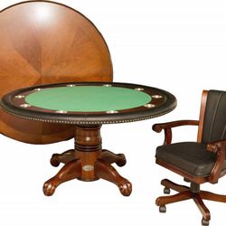 60" POKER TABLE w/DINING TOP