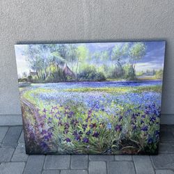 Wall Art Picture Canvas Painting - Flowers 31 1/2 L x 41 3/4 W