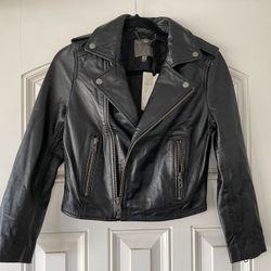 NWT MUUBAA WOMENS BIKER LEATHER JACKET $638 