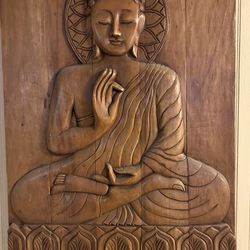 Wood Carving Buddha Wall Hanging Siddhartha