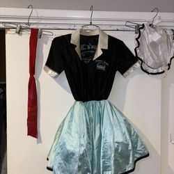 Kids Large Diner Waitress Halloween Costume