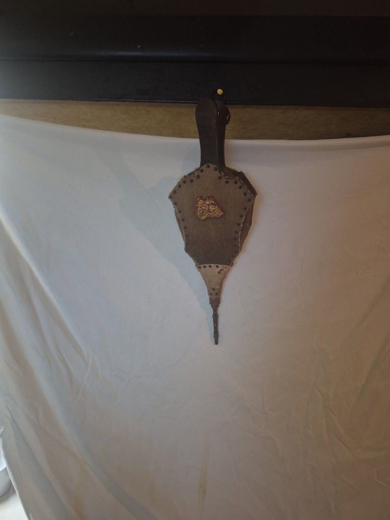 Wild Hog Hide Fireplace Bellow