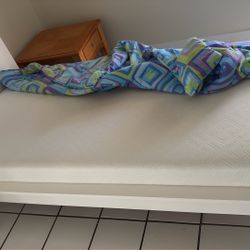 Twin Bed Frame With Memory Foam Mattress 