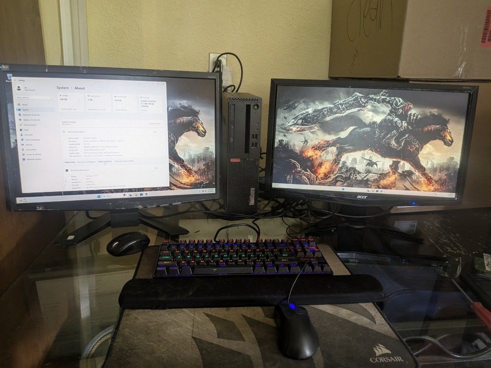 dual screen gaming desktop
