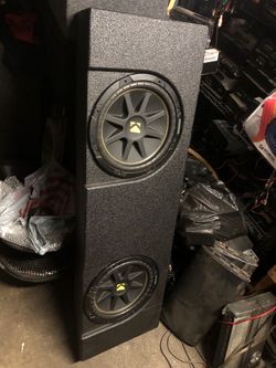 12 inch Kicker comp Subwoofers with truck style ported box