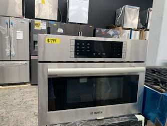 Bosch built in microwave in stainless steel new open box